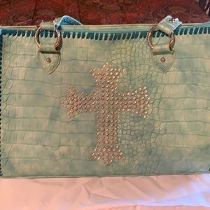 Beautiful turquoise and bling bag